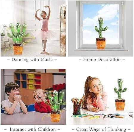 LED Dancing & Mimicking Cactus Toy for Kids