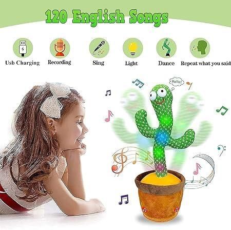 LED Dancing & Mimicking Cactus Toy for Kids