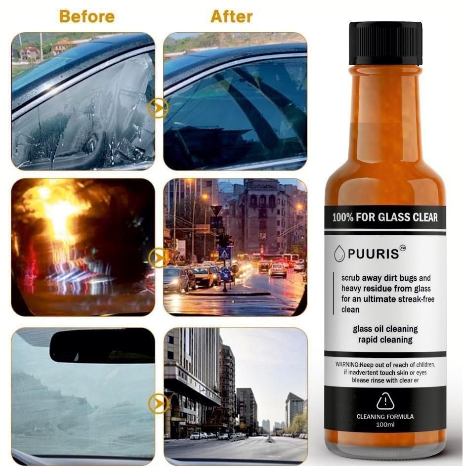 Car Glass Cleaning Agent Powerful Stain Remover 100ml